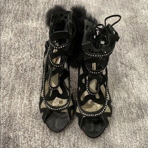 Awesome lace up suede booties